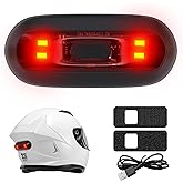 JAGASOL Bike Helmet LED Tail Light, Motorcycle Helmet LED Tail Light, Night Riding Safety Warning Light, Rechargeable Battery