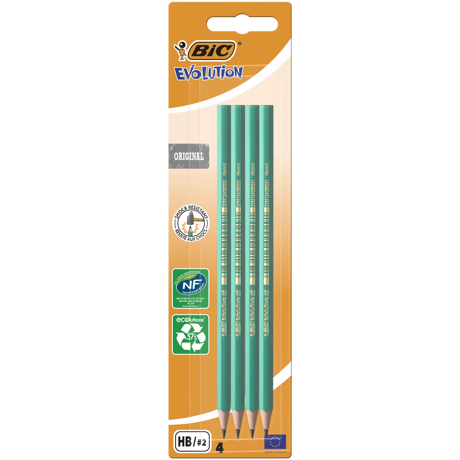 BIC Evolution Original HB Graphite Pencils - 4 Count (Pack of 1)