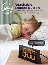 GOLOZA Digital Alarm Clock with 4 Brightness Levels Dual Alarms USB Port 12/24H view 5