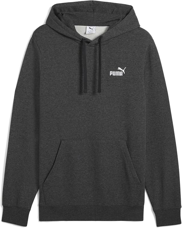 Felpa con Cappuccio Essentials con Logo Piccolo N. 1 da Uomo M, Dark Gray Heather — foto 1 di 5