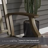 Grand patio Outdoor Bench Dark Brown Aluminum Steel Frame 300kg view 6