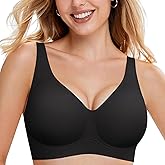 BRABIC Jelly Bras for Women Wireless Push Up Plunge Seamless T-Shirt Bras No Underwire Supportive Full Coverage Bralettes