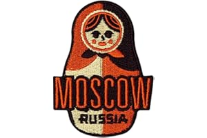 Vagabond Heart Moscow Patch - Matryoshka Doll Gift - Moscow Russia Souvenir - Nesting Dolls Iron On Travel Badge