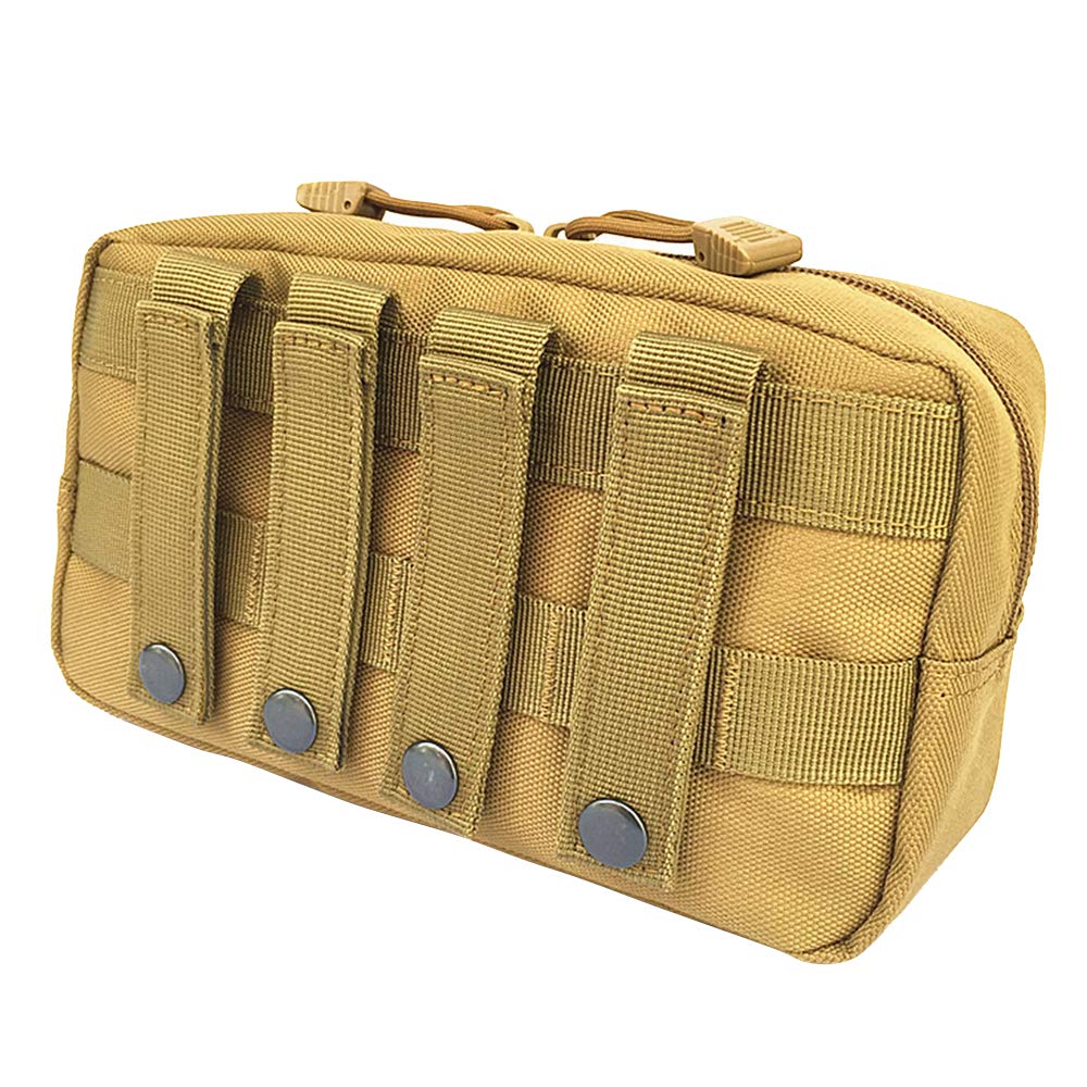 Molle Belt Pouch, Tactical EDC Utility Pouch Waterproof Multi Waist Bag Hanging Accessories Holder for Hunting Hiking Camping Fishing Outdoors Sports(Tan)