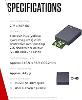 Canon SELPHY QX20 Portable Printer Wi-Fi Dye Sublimation USB-C Black view 6