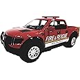 KiNSMART 🚨 2013 Ford F-150 SVT Raptor Supercrew Fire Rescue Edition 1:46 Scale 5inch Die Cast Metal Model Toy Rescue Fire Trucks