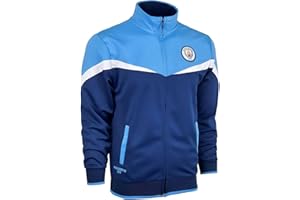 ICON SPORTS Boy's Manchester City Jacket With Zipper pockets, Licensed M. City Performance Track Jacket For Kids