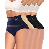 MIOTAN Womens Tummy Control Underwear High Waisted Shapewear 4/5 Pack | Light Compression Panties, Girdle, Body Shaper, Shaping Underwear, Breathable, Postpartum, Daily Wear, Wedding