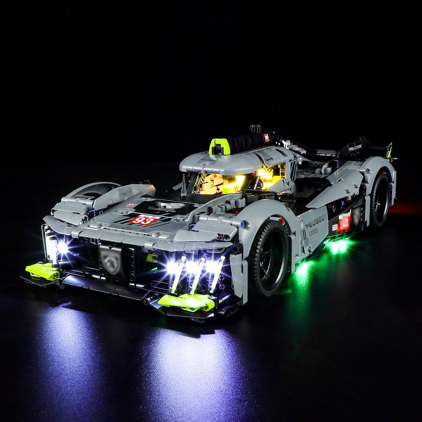 MENZAVA LED Light Set Compatible with LEGO 42156 PEUGEOT 9X8 24H Le Mans Hybrid Hypercar Technic Building Blocks Model - Model Set NOT Included