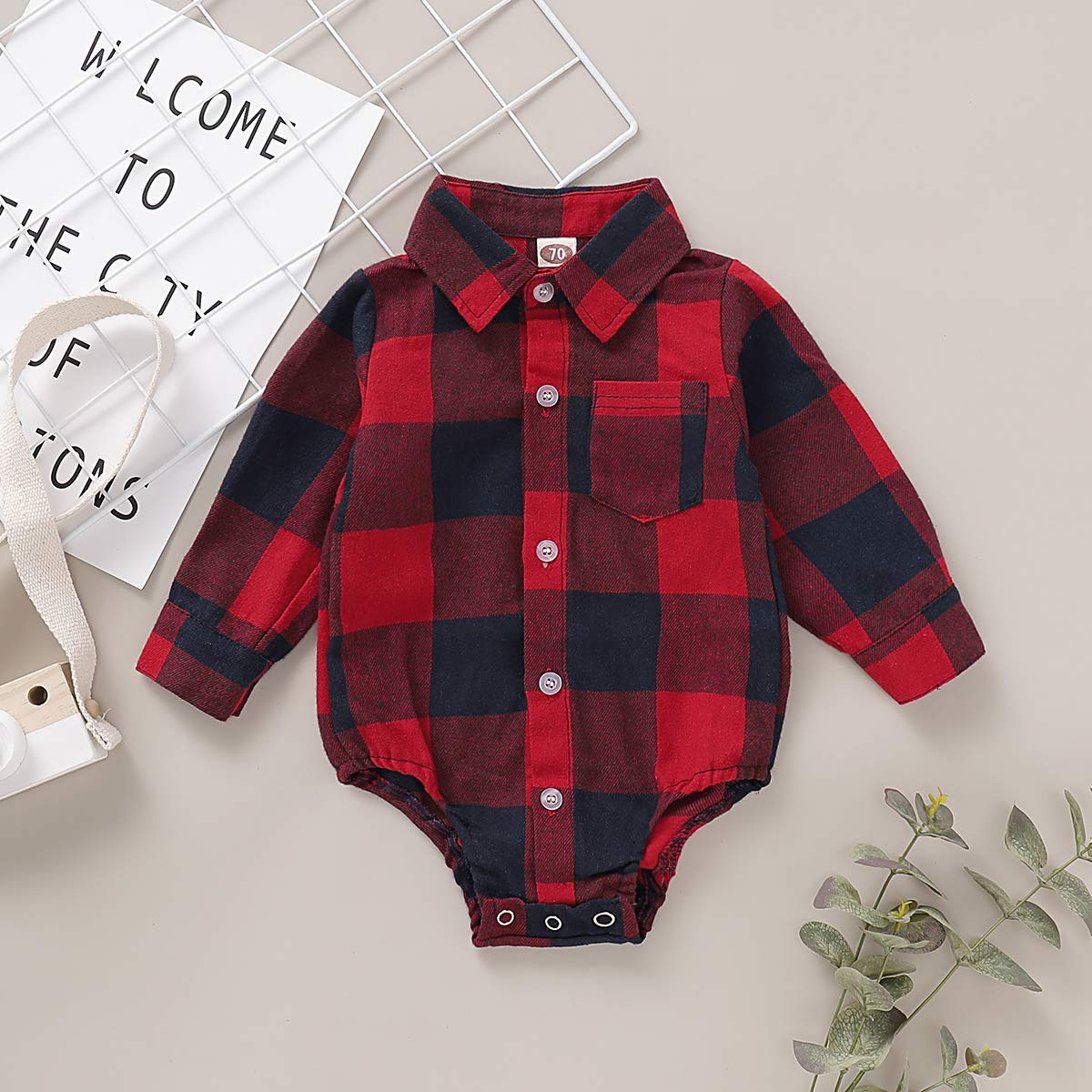 infant button down onesie