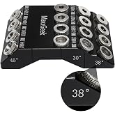 MaxxGeek Drill Guide for 30 38 45 90 Degree Angled and Straight Holes, Added 38 Degree Portable Drill Guide for Deck Stair Handrail and Horizontal Cable Wood Post （without Drill Bit）