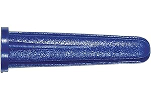 The Hillman Group 370336 Blue Conical Plastic Anchor, 6-8 X 3/4-Inch, 100-Pack