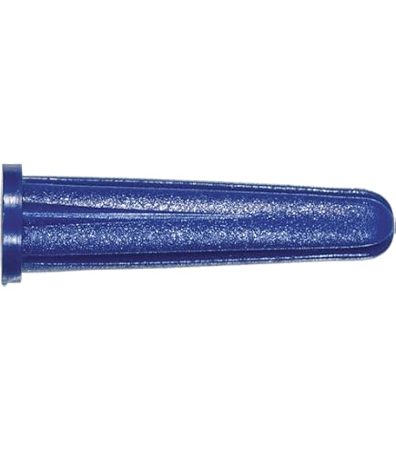 Hillman Blue Conical Plastic Anchors 100-Pack - For 10-12 X 1 Inch Screws In Concrete, Brick & Drywall