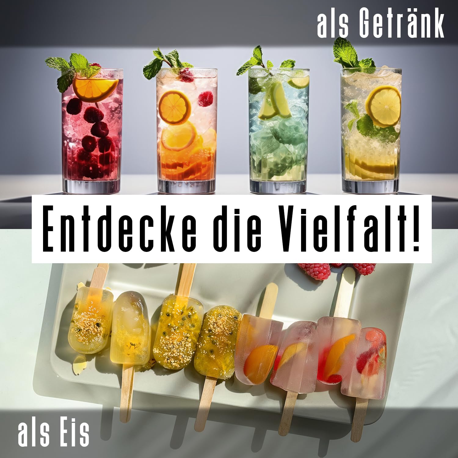 INSTICK Zuckerfreies Instant-Getränk (Eistee Mix-Paket) - 1 Packung für 12 x 0,5-1 L- Veganes Getränkepulver Kalorienarm & Vitamin C - Instant-Pulver 3