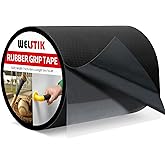 WELSTIK Rubber Grip Tape, Ultra Strong Waterproof Anti Slip Tape with Textured Adhesive for DIY Tools & Gadgets (Black, 6In x 16.5Ft)