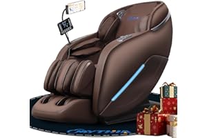MYTHIA 2026 A303C Massage Chair, Full Body Zero Gravity Recliner with SL Track, Body Scan, 12 Auto Modes, Lumbar Heat, Bluetooth App, Wireless Charge, and Foot Rollers for Home and Office (Brown)