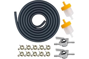 Strongthium 3/16 Fuel Line Hose Kit for Scooters ATVs Dirt Bikes Mini Bikes & Go-Karts with 3/16 Gas Clamps Valve & Filters 6