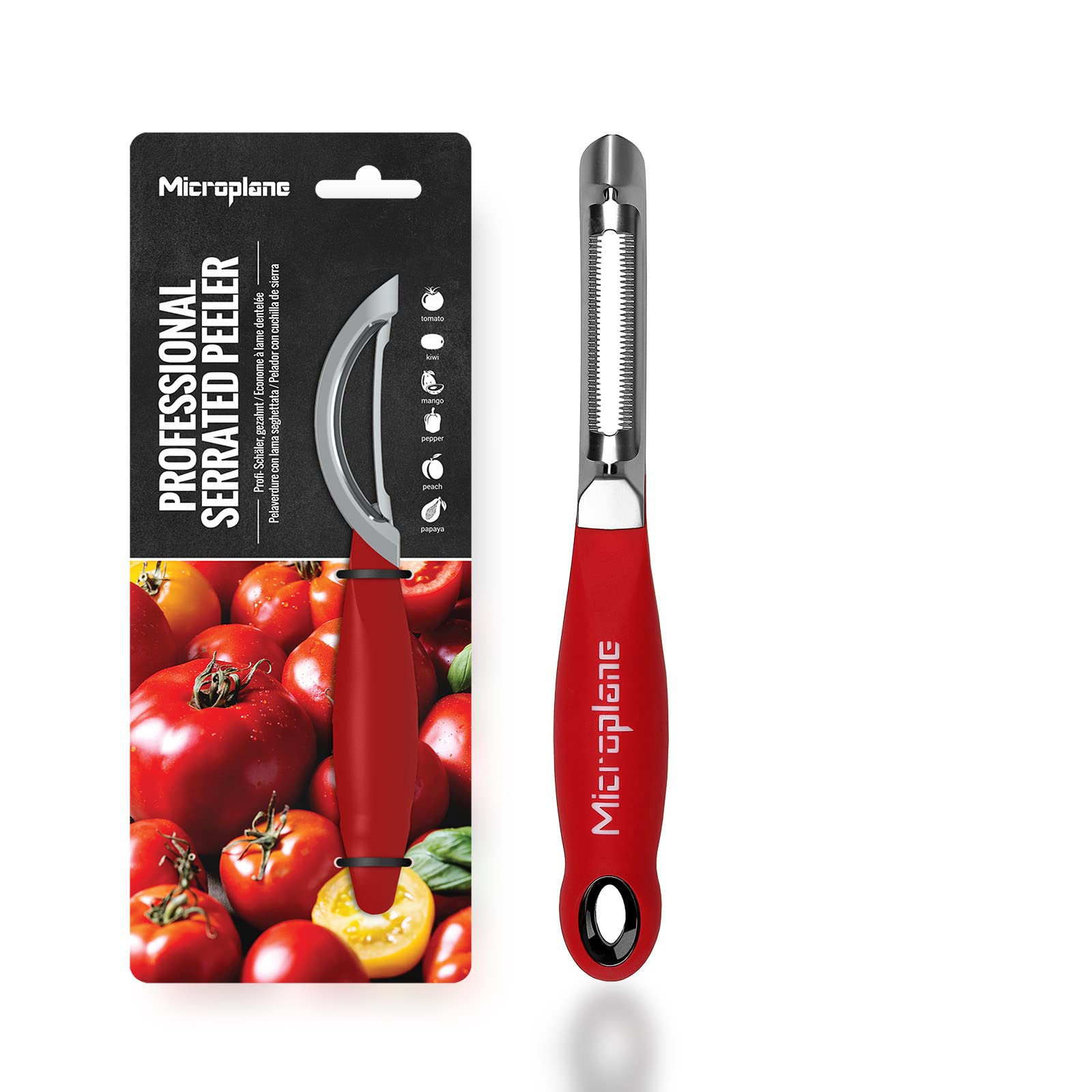 Microplane Serrated Peeler with Double Stainless-Steel Blade