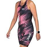 Zoot Women's LTD Tri SLVS Fz Racesuit, Sleeveless Cycle Race Swim Bike Run Tri Suit, Padded Chamois, Pockets, UPF 50+ Fabric