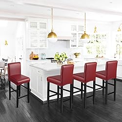 YISUN Bar Stool Covers, Stretch Waterproof PU Bar