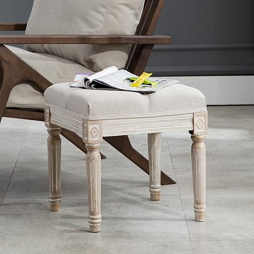 Guyou Farmhouse Seat Entryway Bench, Antique French Small Bench