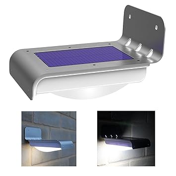 Amazon Com 16 Led Solar Power Motion Sensor Garden Security Lamp