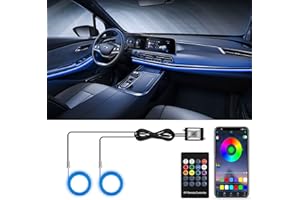 WEBUPAR LED Strip Lights for Car, 2 in 1 RGB Car Interior Lights with 16 Million Colors and 118 inches Fiber Optic, Neon Ambient Lighting Kits, Bluetooth APP Control and Remote Control