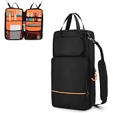 Damero Drum Sticks Bag with Hanging Hooks and Detachable Shoulder Strap | Drumstick Mallet Bag with Front Pocket for A4 folder or Music Book, Various Slots for Drummers, Beginners in Band, Gig