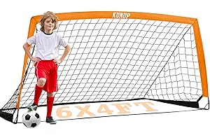 KUNUP Kids Soccer Goal for Backyard, 5×3, 6×4, 9×5FT Easy Foldable Soccer Practice Net with Portable Carrying Bag for Toddler Youth Adult Soccer Training Equipment Outdoor Sports Game
