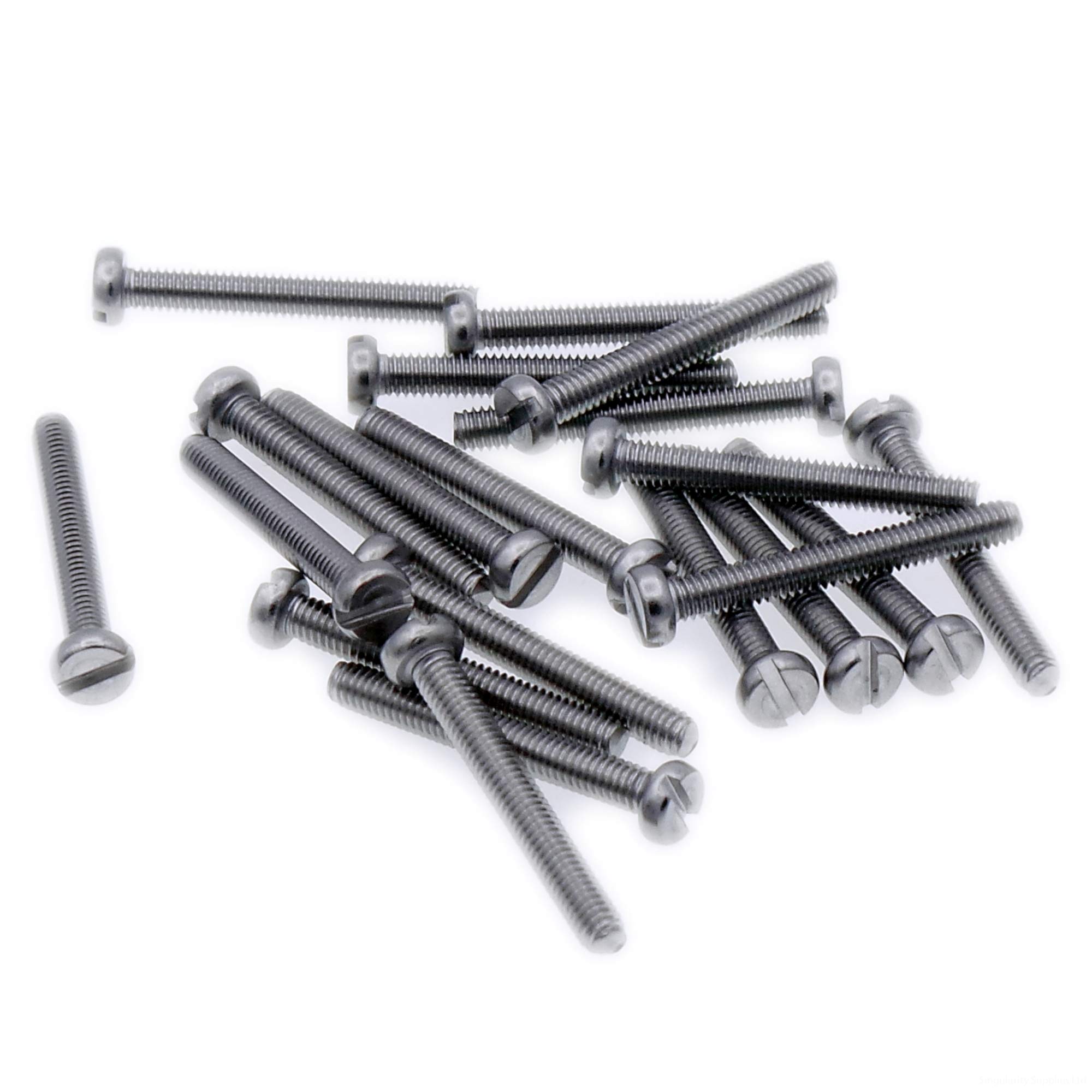 M6 (6mm x 16mm) Slot Cheese Machine Screw (Bolt) - Stainless Steel (A2) (Pack of 20)