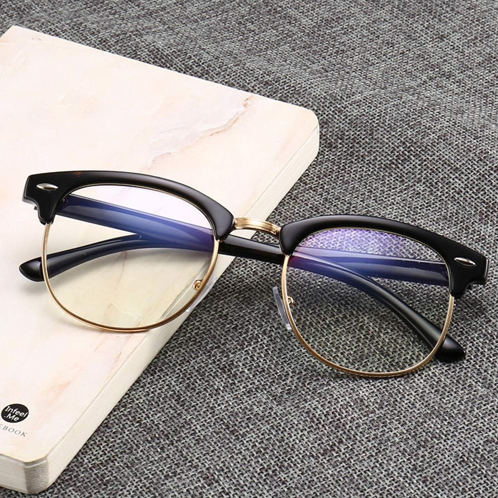 LNTICB® Blue Light Blocking Glasses Computer Reading Glasses Retro Eyeglasses Frame Anti UV Transparent Lens Anti Eye Fatigue Lightweight Fashion Professional Unisex for Smartphone Screens Computer TV - Image 3
