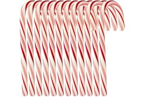 MAJUU CONNECT Candy Cane (120 count) Peppermint Flavored | Red & White Stripes Individually Wrapped |BULK | (10 Boxes (12ct) 120 Total)