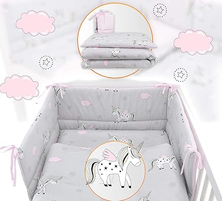 Unicorn cot bumper set Clearance
