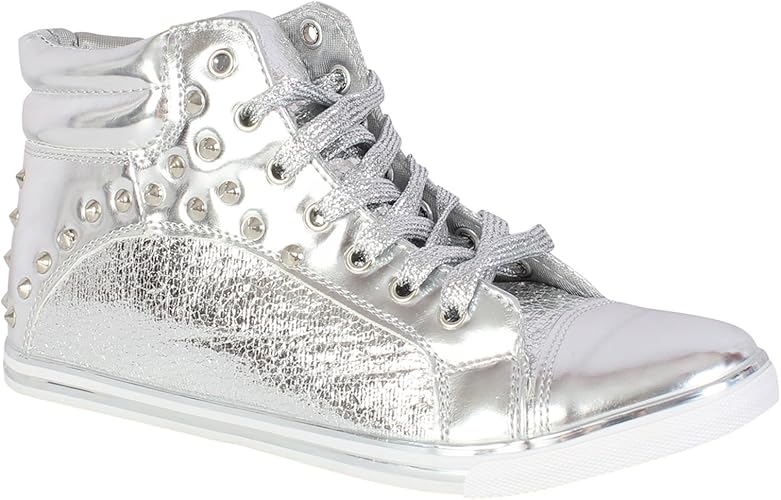 ladies silver trainers uk