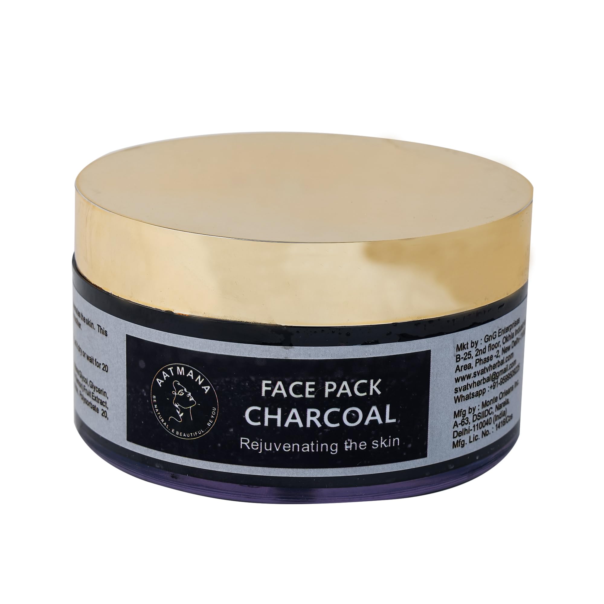 AATMANA Face Pack | Skin Firming | Natural Skin care Tightens Skin for Healthier Complexion -250 Grams (Charcoal)