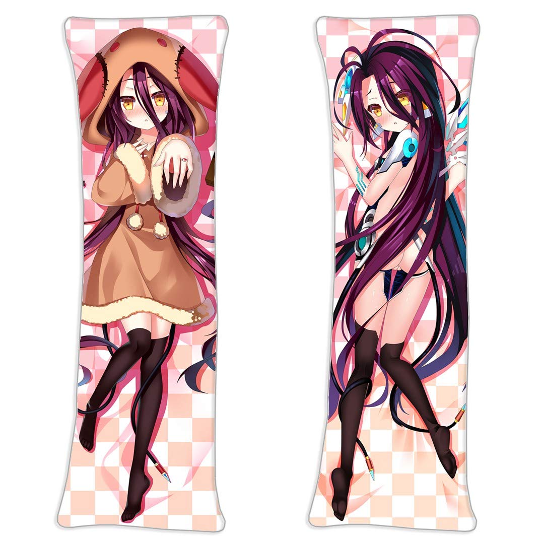 AWSRBO Schwi Dola NO Game NO Life NV Natural Velvet Body Pillow Cover 105 x 40cm(41.3in x 15.7in) An