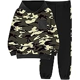 Tainmully Boys Clothes Fall Winter Outfits Camouflage Long Sleeve Hoodie and Pants 2PC Kids Clothes Boys for 5-14 Years
