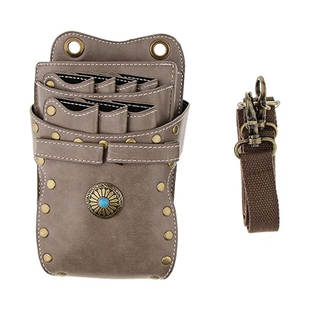 Homyl Friseurtasche Friseur Werkzeugtasche PU-Leder Scherentasche Scherenbeutel