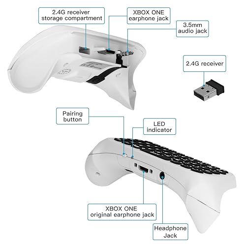 MoKo Green Backlight Keyboard for Xbox One Controller, Xbox Series - Main Image
