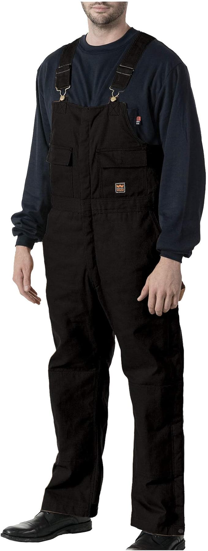 Walls Men's Zero Zone Insulated Bib Overall, Midnight Black