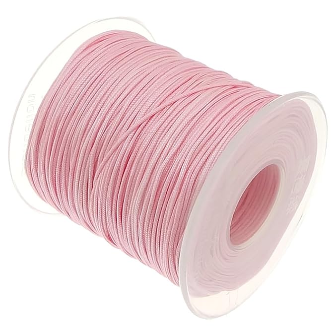 My-Bead 90m Nylonband Kordel 1mm Rosa Wasserfest Nylonschnur Top Qualität Schmuckherstellung basteln DIY
