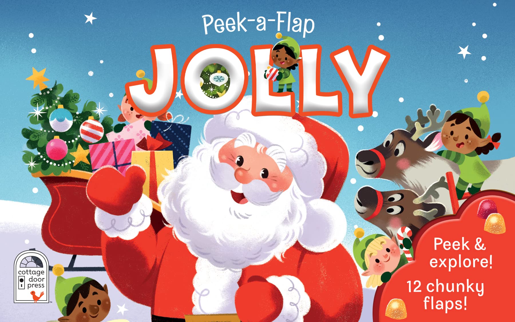 Peek-a-Flap Jolly, Christmas Lift-a-Flap Board Book for Little Santa Lovers and More; Ages 1-5 Peek-a-Flap Jolly, Christmas Lift-a-Flap Board Book for Little Santa Lovers and More; Ages 1-5 Board book