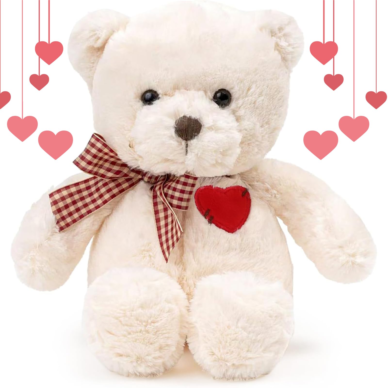 Bear Plush, Valentines Gifts For Him, 9.84 in Emotional Support Plush Doll With Heart, Valentines Gifts For Her, Cute Potato For Valentine's Day Christmas Valentines Gift From Boyfriend & Girlfriend