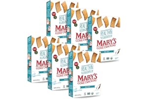 Mary's Gone Crackers Sea Salt Seasoned Organic Real Thin Crackers, Gluten Free, Non GMO, 5 Ounces (Pack Of 6)