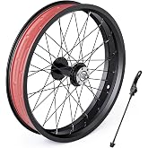 20/26&times;4.0'' Fat Tire Bike Front/Rear Wheel, 48V 1000W E-Bike Wheel Motor | 36H High-Strength Aluminum Alloy Rim,13G Spoke，Disc Brake Compatible for Snow Sand Electric Bike