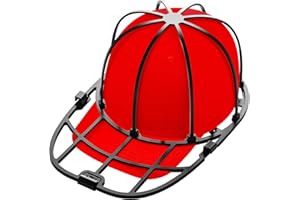 Eiito Hat Washer for Washing Machine, 1 Pack Hat Cleaner for Baseball Caps with Frame Cage Fit for Adult/Kid's Cap Protector Racks Dishwasher Safe-(Black)