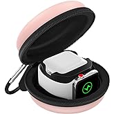 MoKo Storage Box Compatible with Apple Watch Series 9/8/7/6/5/4/3/2/1/SE | Portable Protective Travel Bag, Fit iWatch 38mm 40mm 41mm 42mm 44mm 45mm and Airpods Pro/3/2/1, Charging Case Dock