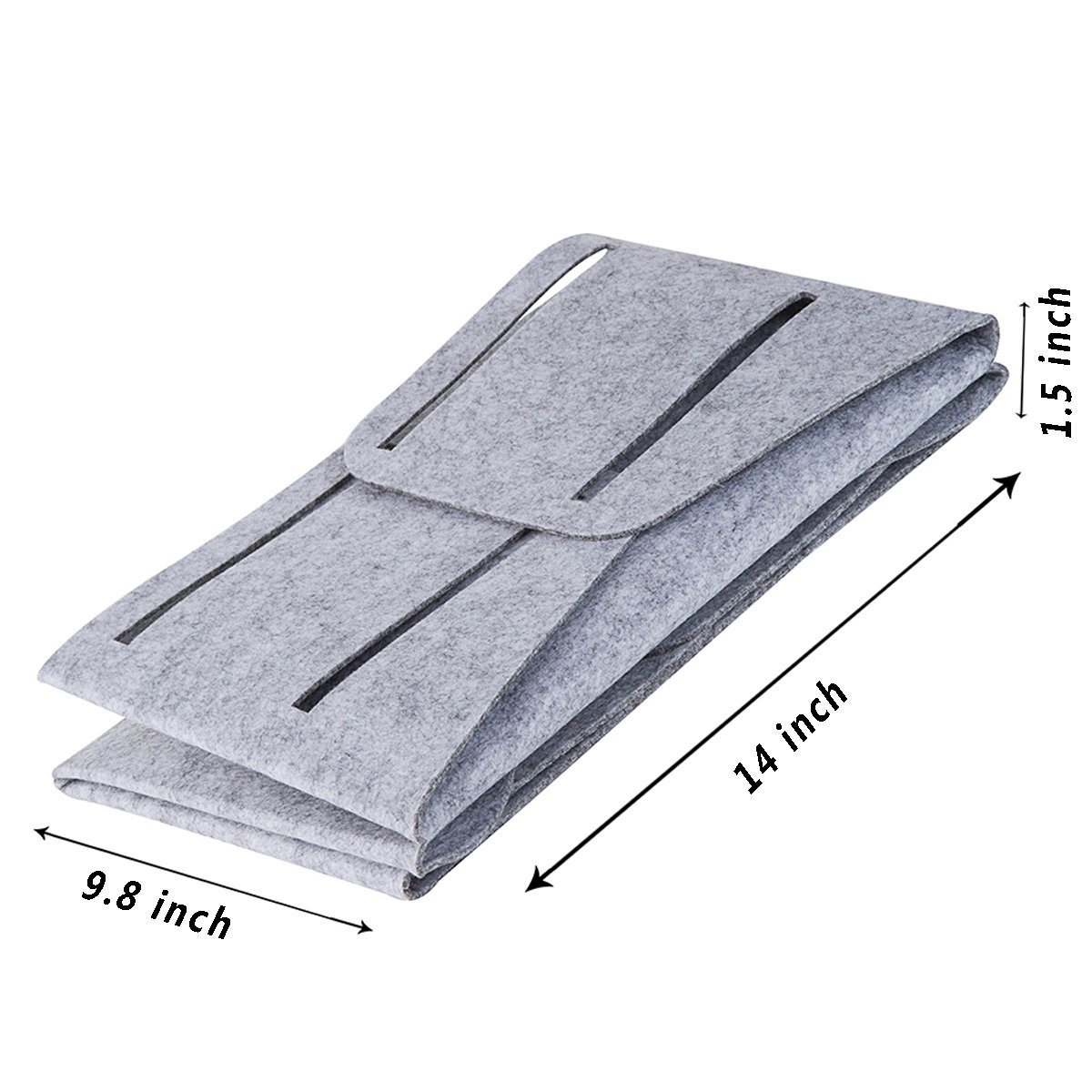 Zusammenklappbar Ablagekorb Aufbewahrungskörbe Lagerplatz Organisationsbox Wandschrank Veranstalter mit Griffen für Büro, Schlafzimmer, Spielwaren, Wäscherei organisiert, Grau