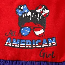 Toddler Girl 4th of July Outfit Red White and Blue