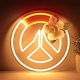 Vinray OW Game Neon Sign for Game Zone Decor,Led Lights for Man Cave PlayRoom Internet Bar or Bedroom Decoration.5V USB Powered,Easy Hanging.
